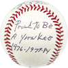 Oscar Gamble Autographed Official MLB Baseball New York Yankees Big "O" Proud to be a Yankee 1976-1979-1984 Beckett BAS QR #BN14946