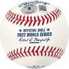 Michael Brantley Autographed Official 2022 World Series Logo Baseball Houston Astros "2022 WS Champions" Beckett BAS Witness #W722649