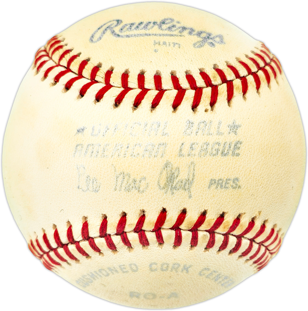 Unsigned MacPhail AL Baseball SKU #238374