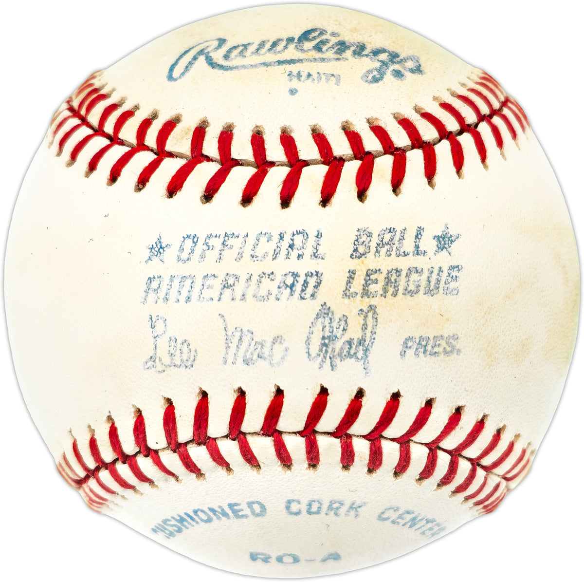 Unsigned MacPhail AL Baseball SKU #238376