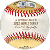 Kyle Tucker Autographed Official 2022 World Series Gold MLB Baseball Houston Astros (Smudged) Beckett BAS Witness #W381818