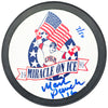 Mark Pavelich Autographed 1980 Miracle on Ice Logo Hockey Puck Team USA #3/50 Beckett BAS QR #BN93405