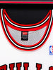 Michael Jordan Autographed Framed White Nike Jersey Chicago Bulls "Best Wishes" JSA #YY39497