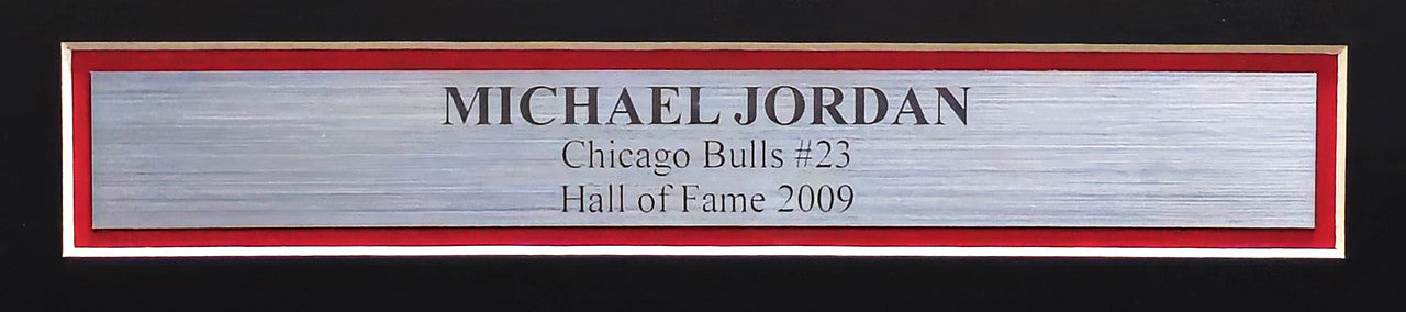 Michael Jordan Autographed Framed White Nike Jersey Chicago Bulls "Best Wishes" JSA #YY39497