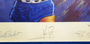 Neil Armstrong, Hank Aaron & 4 Others Autographed Framed 17x21 Victory Lithograph Photo #14/25 PSA/DNA & Beckett BAS QR #AB40271