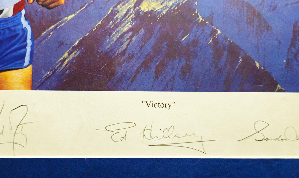 Neil Armstrong, Hank Aaron & 4 Others Autographed Framed 17x21 Victory Lithograph Photo #14/25 PSA/DNA & Beckett BAS QR #AB40271
