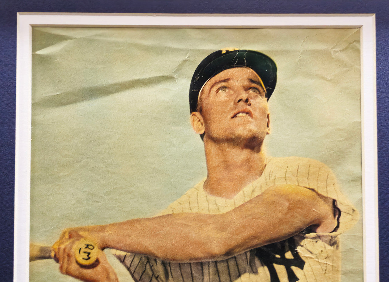 Roger Maris Autographed Framed 8x10 Magazine Page Photo New York Yankees "Best Wishes" Beckett BAS #AC17878