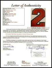 Michael Jordan Autographed Framed White Nike Jersey Chicago Bulls "Best Wishes" JSA #YY39497