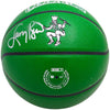 Larry Bird Autographed Green City Edition Auerbach Smoke Logo Basketball Boston Celtics Beckett BAS Witness Stock #222787