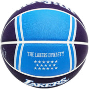 Shaquille O'Neal Autographed Purple City Edition Basketball Los Angeles Lakers Beckett BAS Witness Stock #222786