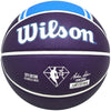 Shaquille O'Neal Autographed Purple City Edition Basketball Los Angeles Lakers Beckett BAS Witness Stock #222786