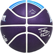 Shaquille O'Neal Autographed Purple City Edition Basketball Los Angeles Lakers Beckett BAS Witness Stock #222786