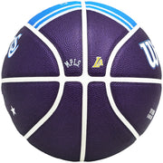 Shaquille O'Neal Autographed Purple City Edition Basketball Los Angeles Lakers Beckett BAS Witness Stock #222786