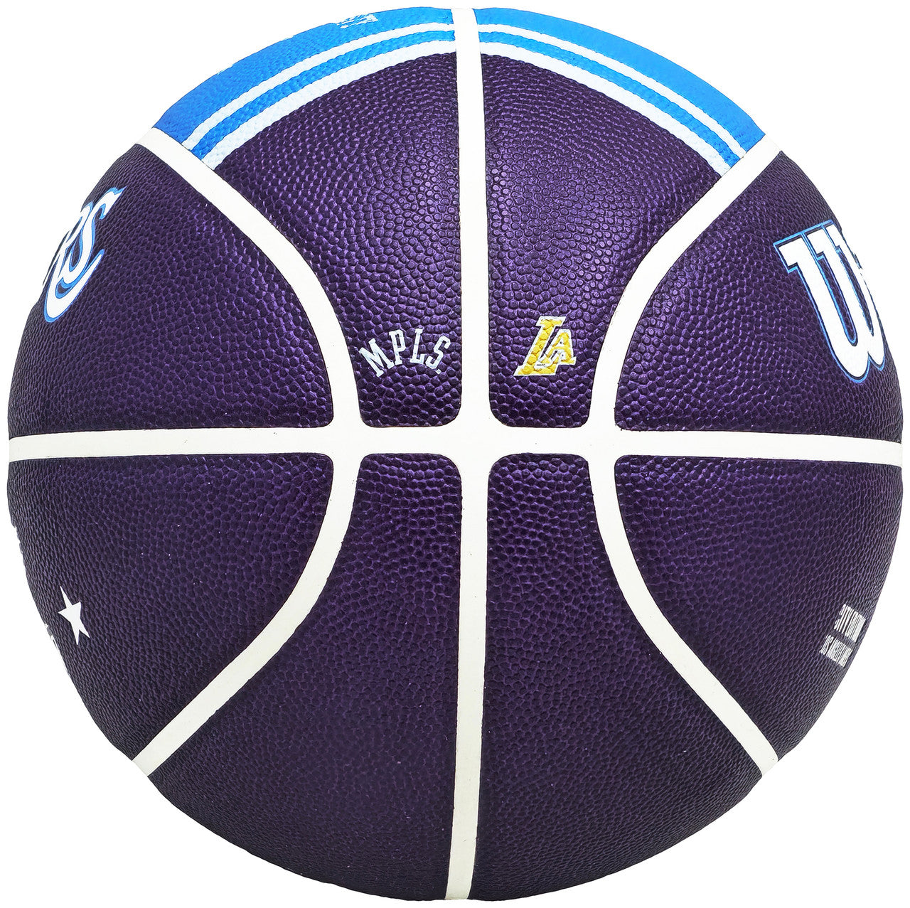 Shaquille O'Neal Autographed Purple City Edition Basketball Los Angeles Lakers Beckett BAS Witness Stock #222786