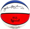Julius "Dr. J" Erving Autographed Red, White & Blue ABA Logo Basketball New Jersey Nets Beckett BAS Witness Stock #222789
