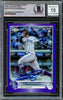 Julio Rodriguez Autographed 2022 Topps Chrome Update Purple Refractor Rookie Card #USC165 Seattle Mariners Auto Grade Gem Mint 10 Beckett BAS Stock #222884