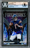 Justin Fields Autographed 2021 Prizm Fireworks Rookie Card #F-24 Chicago Bears Beckett BAS #16175785