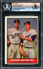 Sandy Koufax & Johnny Podres Autographed 1961 Topps Card #207 Los Angeles Dodgers Beckett BAS #16339918