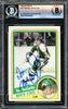Tom McCarthy Autographed 1984 Topps Card #78 Minnesota North Stars Beckett BAS #16340842