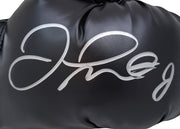 Floyd Mayweather Jr. Autographed Black Everlast Boxing Glove Right Hand In Silver Beckett BAS Witness Stock #210997