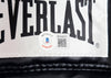 Floyd Mayweather Jr. Autographed Black Everlast Boxing Glove Right Hand In Silver Beckett BAS Witness Stock #210997