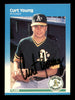 Curt Young Autographed 1987 Fleer Card #410 Oakland A's SKU #222170
