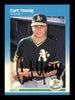Curt Young Autographed 1987 Fleer Card #410 Oakland A's SKU #222171