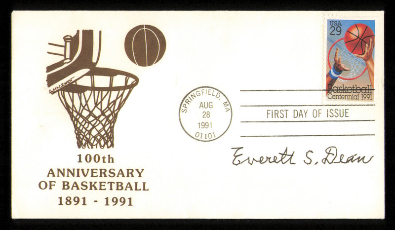Everett Dean Autographed 1991 100th Anniversary First Day Cover Indiana SKU #222255