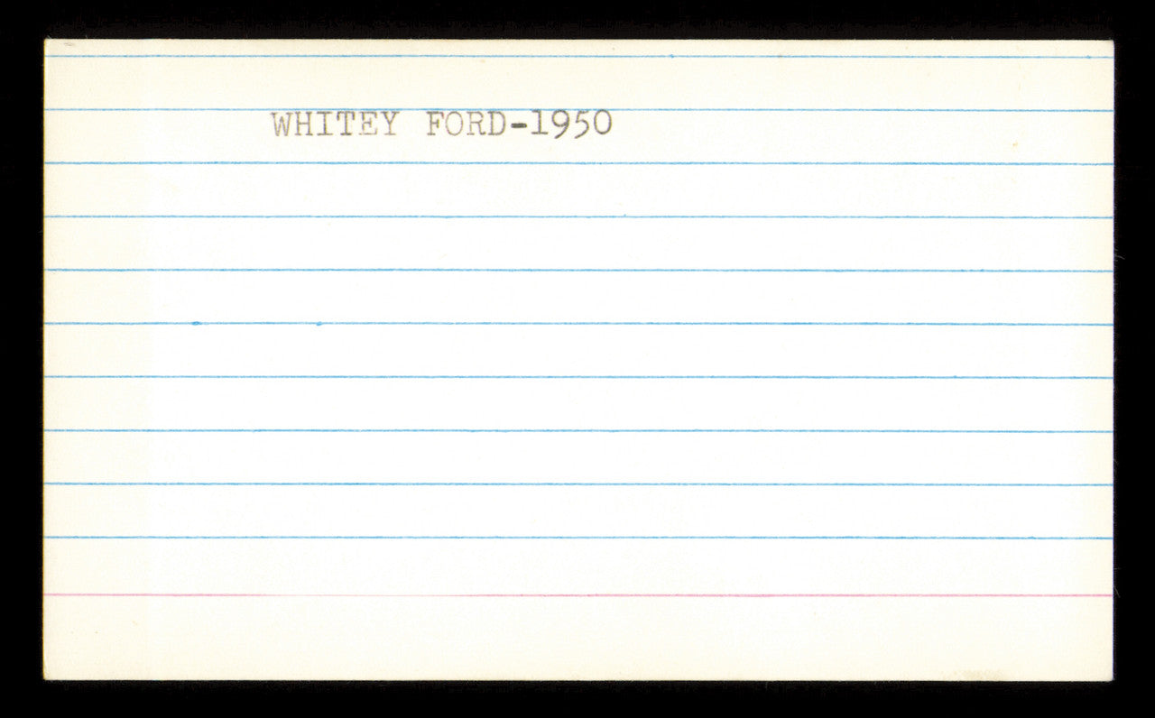 Whitey Ford Autographed 3x5 Index Card New York Yankees SKU #222493