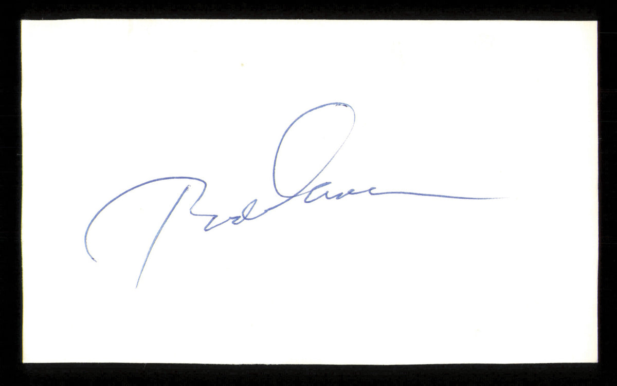 Rod Carew Autographed 3x5 Index Card Minnesota Twins Glued To 3x5 Photo SKU #222515