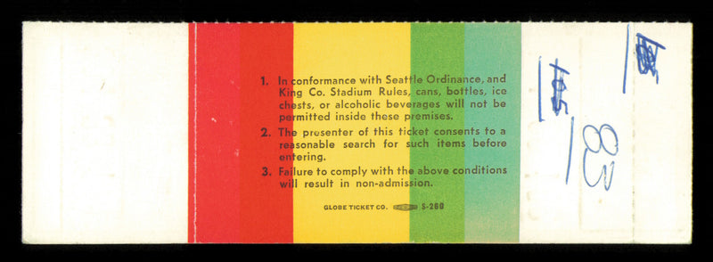 1984 NCAA Basketball Tournament Finals Unsigned Full Ticket Georgetown vs. Houston in Seattle SKU #222592