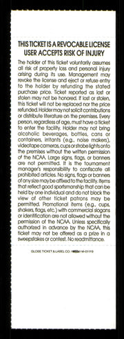 1993 NCAA Basketball Tournament West Regional Finals Unsigned Full Ticket Michigan SKU #222614