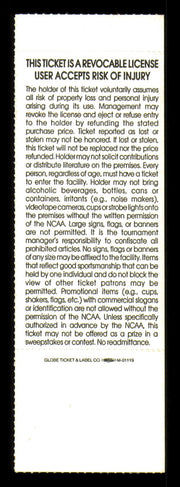 1993 NCAA Basketball Tournament West Regional Finals Unsigned Full Ticket Michigan SKU #222664