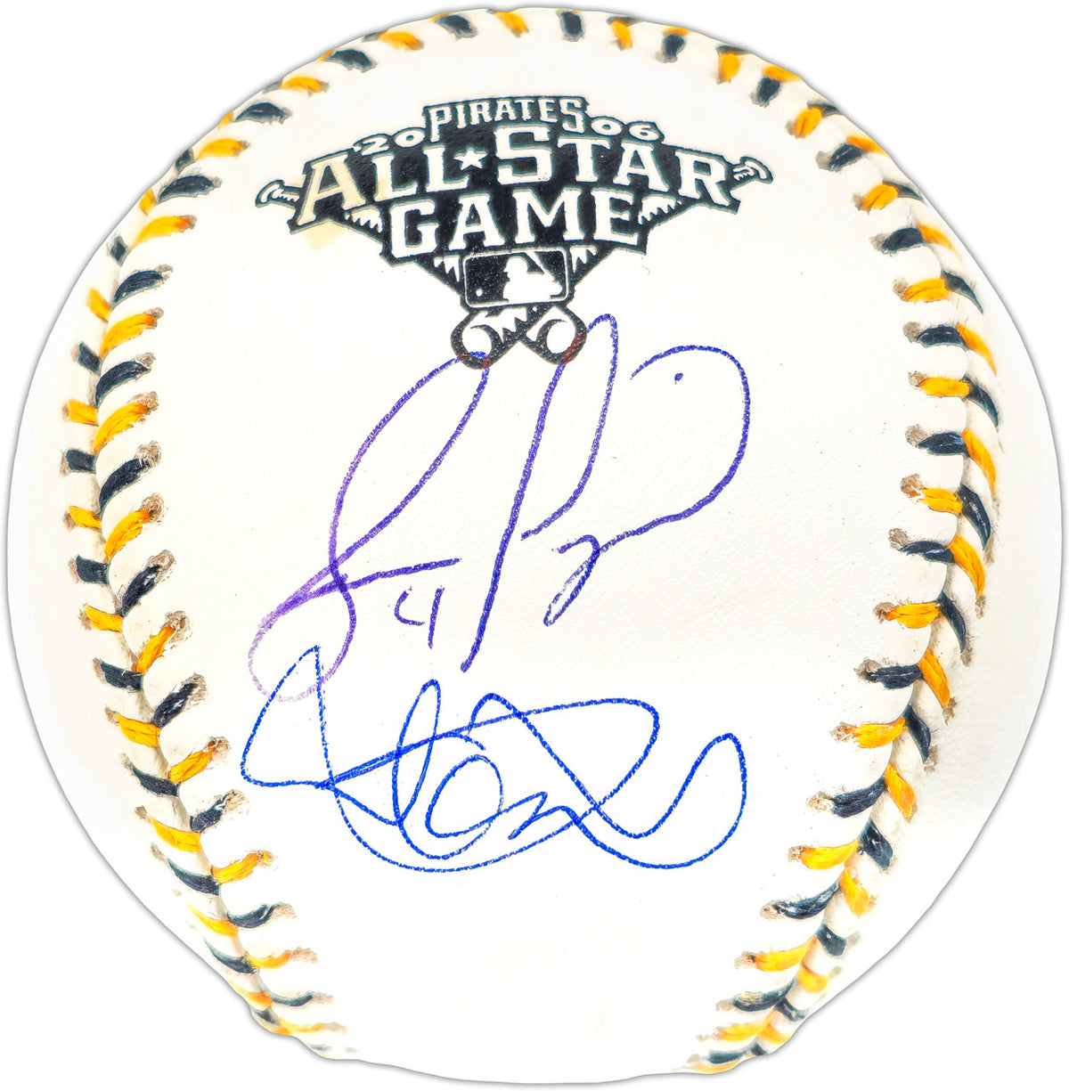 Ichiro Suzuki & Jose Lopez Autographed Official 2006 All Star Game Logo Game Baseball Seattle Mariners IS Holo & Beckett BAS Witness QR Stock #238612