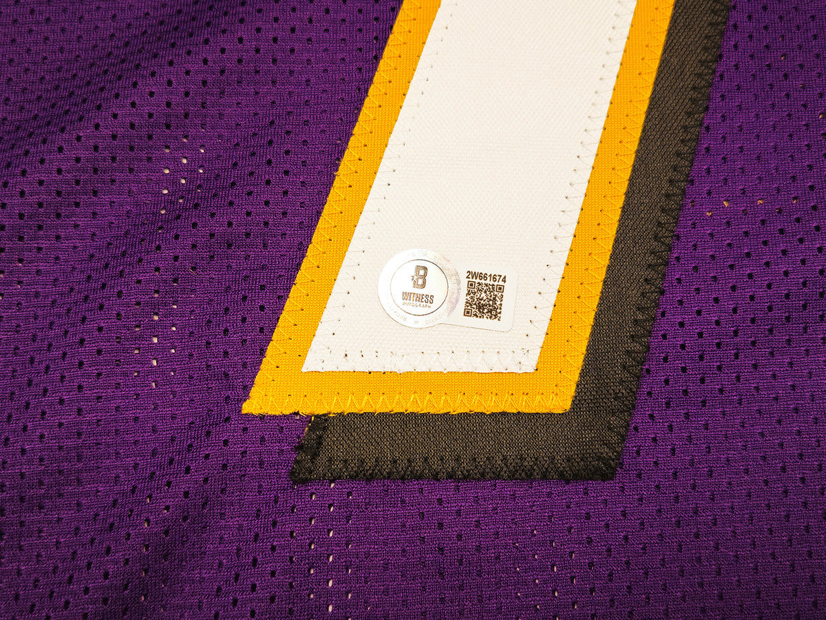 Baltimore Ravens Rashod Bateman Autographed Purple Jersey Beckett BAS Witness Stock #238350