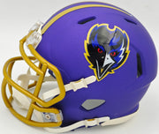 Rashod Bateman Autographed Baltimore Ravens 2024 Alternate Purple Speed Mini Helmet Beckett BAS Witness Stock #238351