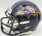 Rashod Bateman Autographed Baltimore Ravens Black Speed Mini Helmet Beckett BAS Witness Stock #238352