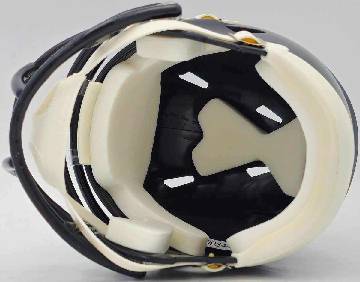 Rashod Bateman Autographed Baltimore Ravens Black Speed Mini Helmet Beckett BAS Witness Stock #238352