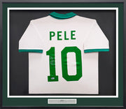 New York Cosmos Pele Autographed Framed White Jersey Beckett BAS Stock #265450