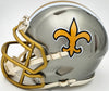 Alvin Kamara Autographed New Orleans Saints Flash Gray Speed Mini Helmet Beckett BAS Witness Stock #224756