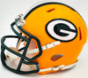 Aaron Jones Autographed Green Bay Packers Yellow Speed Mini Helmet Beckett BAS Witness Stock #224751