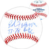 Ed Figueroa Autographed Official MLB Baseball New York Yankees "77 & 78 WSC" Beckett BAS Witness Stock #224689