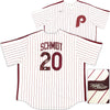 Philadelphia Phillies Mike Schmidt Autographed White Pinstripes Nike Cooperstown Collection Jersey Size XXL JSA Stock #224684