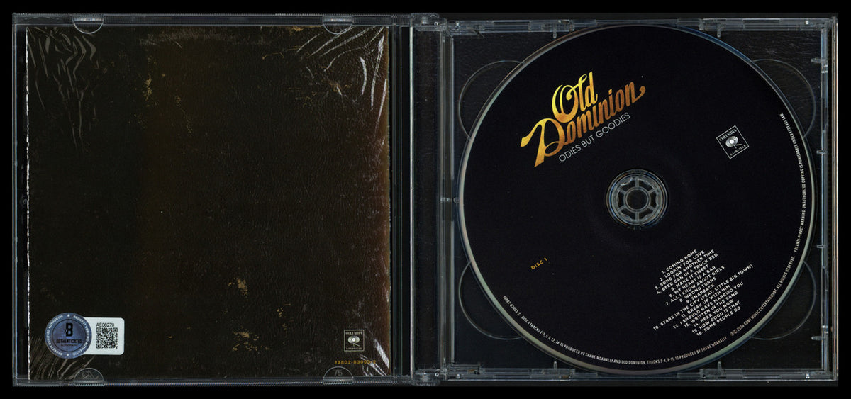 Old Dominion Autographed "Odies But Goodies" CD Cover Signed By All 5 Band Members Beckett BAS #AE08279