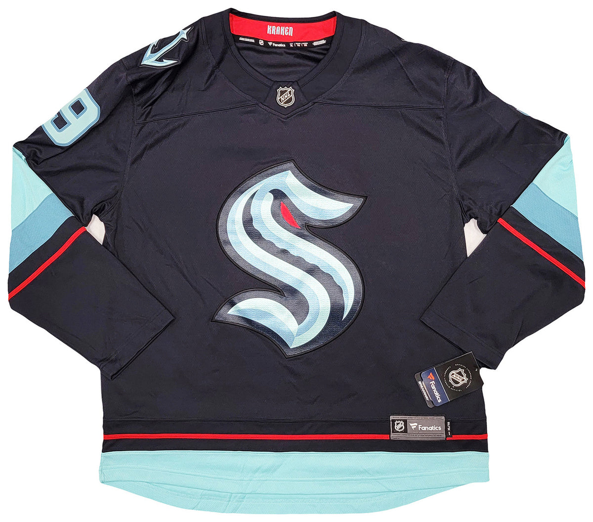 Seattle Kraken Ryan Donato Autographed Blue Fanatics Jersey Size XL "1st Kraken Goal" Fanatics Holo Stock #211730