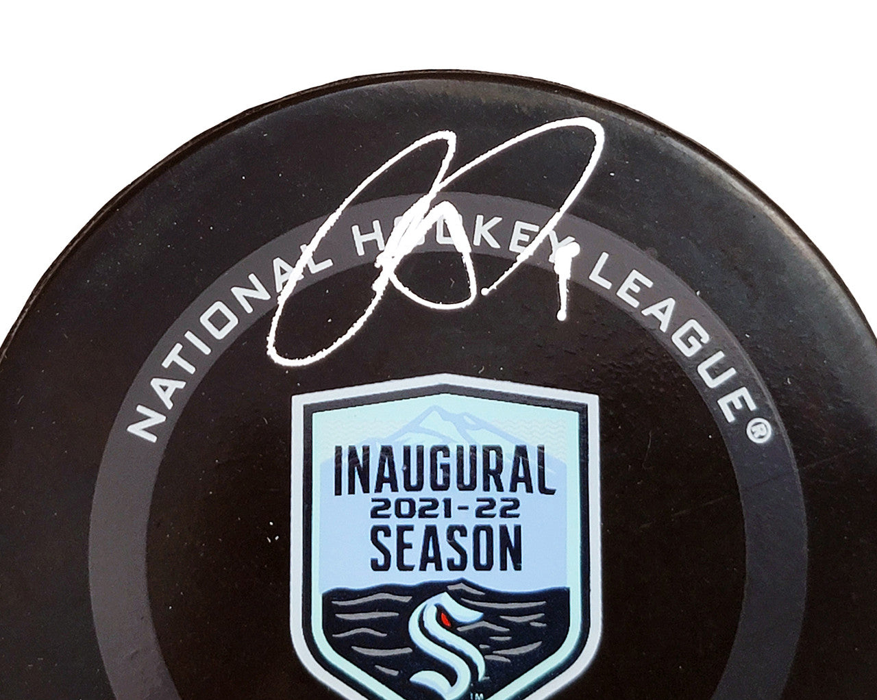 Ryan Donato Autographed Official Seattle Kraken Inaugural Season Logo Hockey Game Puck Fanatics Holo Stock #211731
