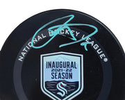 Ryan Donato Autographed Official Seattle Kraken Inaugural Season Logo Hockey Game Puck Fanatics Holo Stock #211732