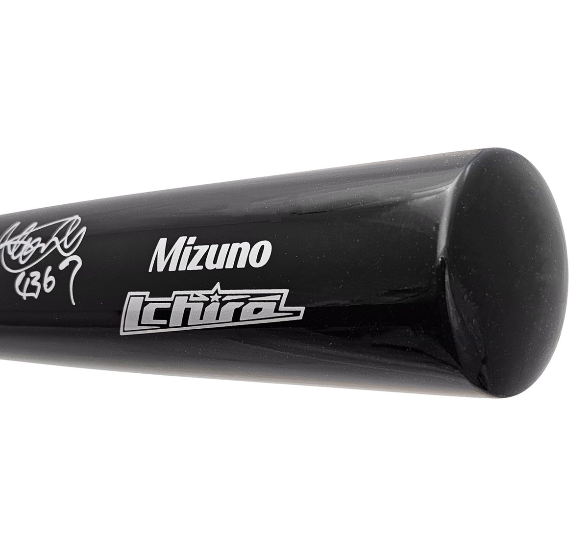Ichiro Suzuki & Pete Rose Autographed Black Mizuno Player Model Bat Seattle Mariners "Hits" PR Holo & IS Holo Stock #212164