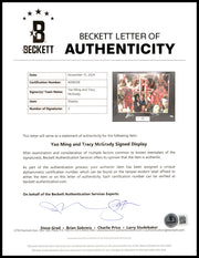 Yao Ming & Tracy McGrady Autographed Framed 10x13 Photo Art Display Houston Rockets UDA Holo & Beckett BAS #AE08358