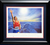 Victory Autographed Framed 19x22 Lithograph Photo With 7 Signatures Including Neil Armstrong, Muhammad Ali, & Hank Aaron #/100 With Artist Proof PSA/DNA Stock #210992